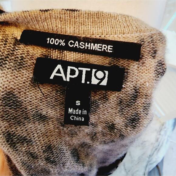 APT 9 CASHMERE BROWN/BLACK LONG SLEEVE BUTTON DOWN SWEATER SIZE SMALL - Picture 6 of 7